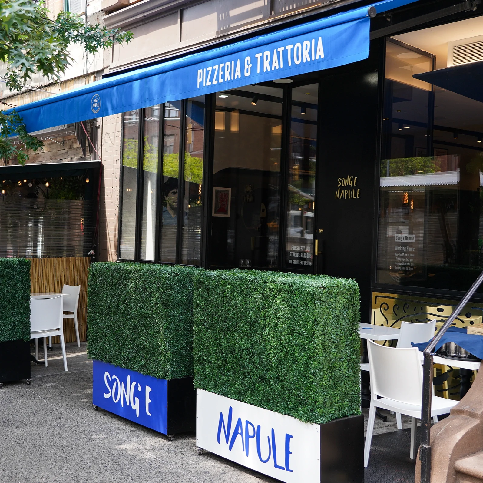 Outdoor view of Song' e Napule Upper West Side