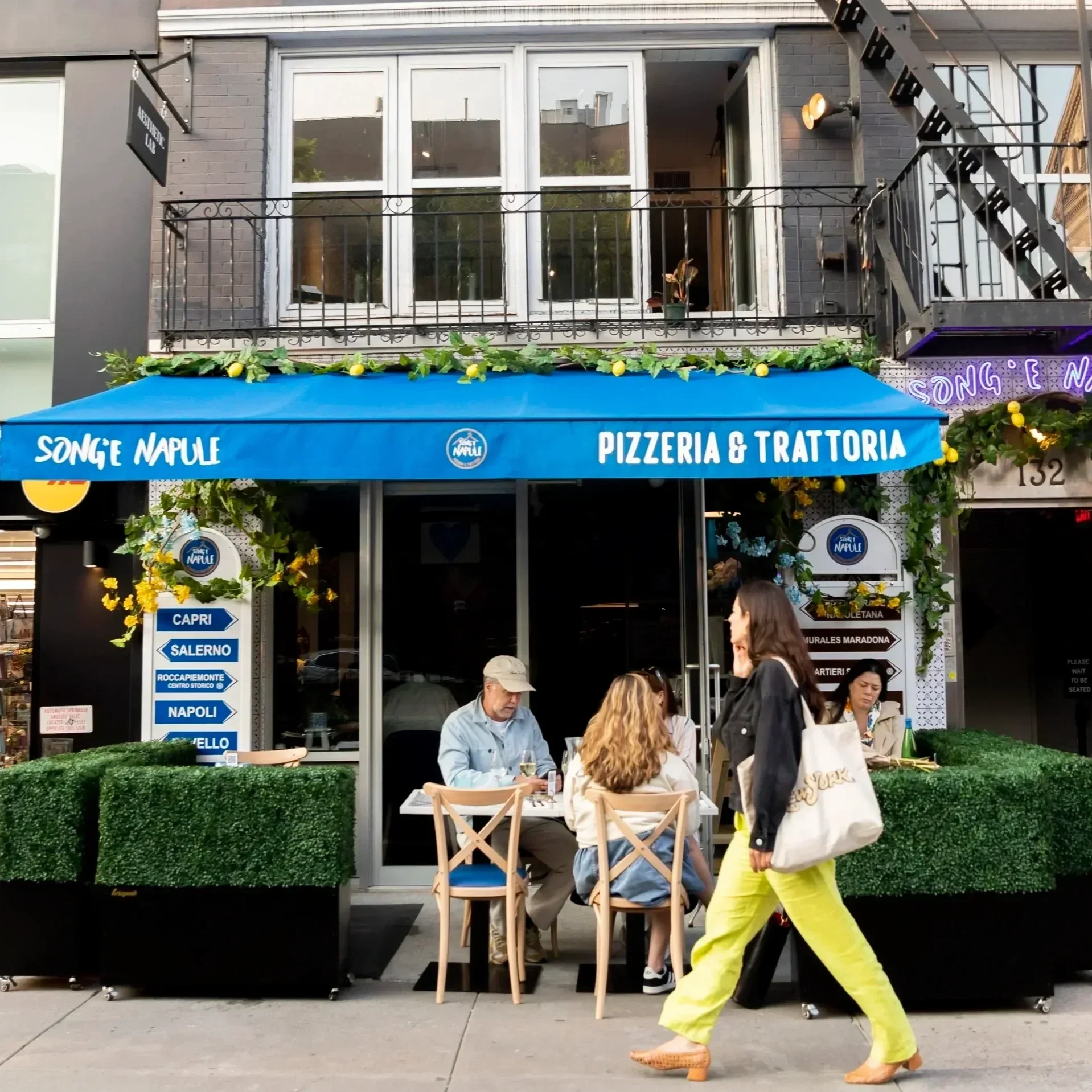 View of Song' e Napule West Village Outdoor seating and Entrance