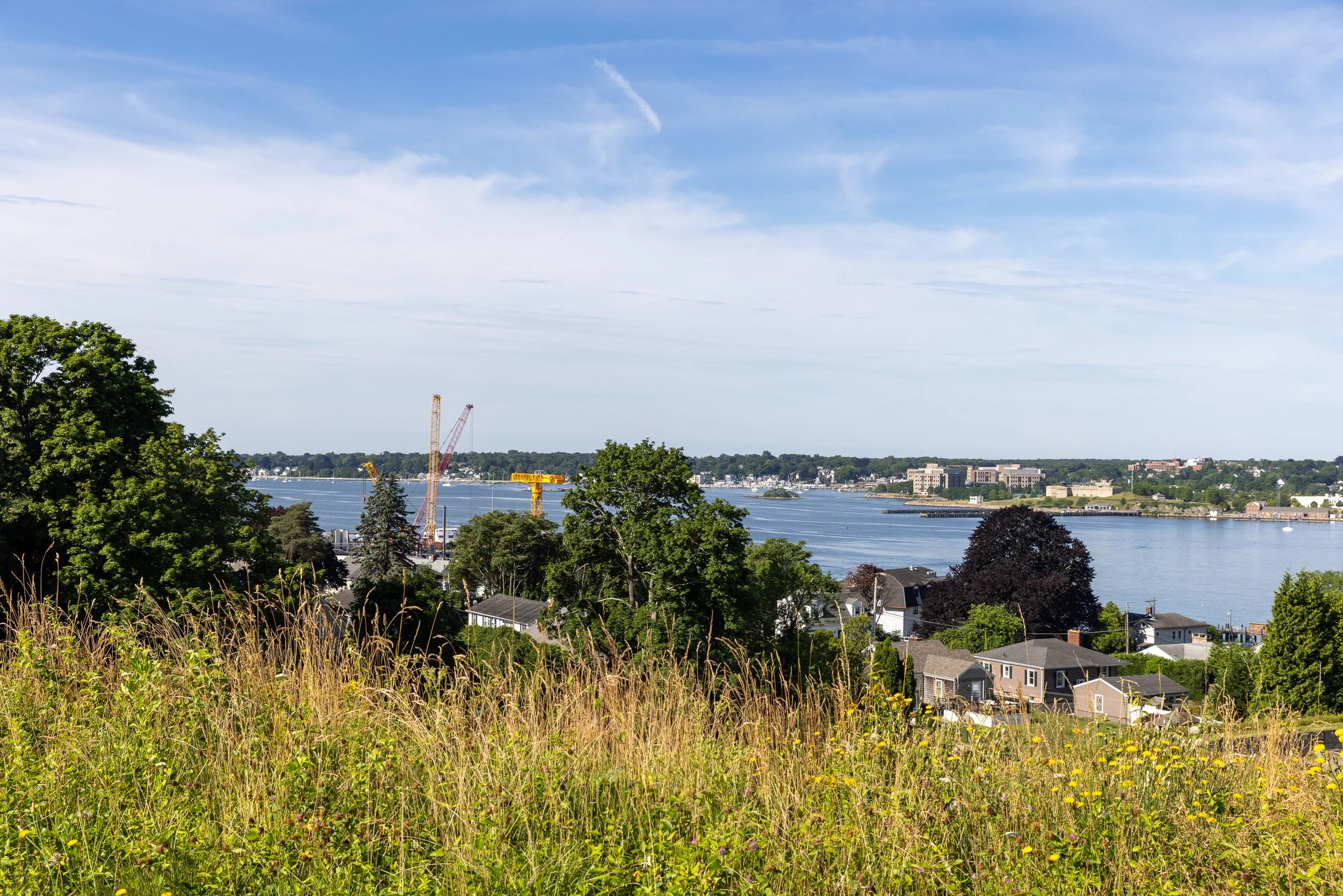 Fort Trumbull remains visible across the Thames River from the heights of Fort Griswold in Groton. The two forts guarded opposite shores of the same harbor, revealing how geography shaped the defense of both communities.
