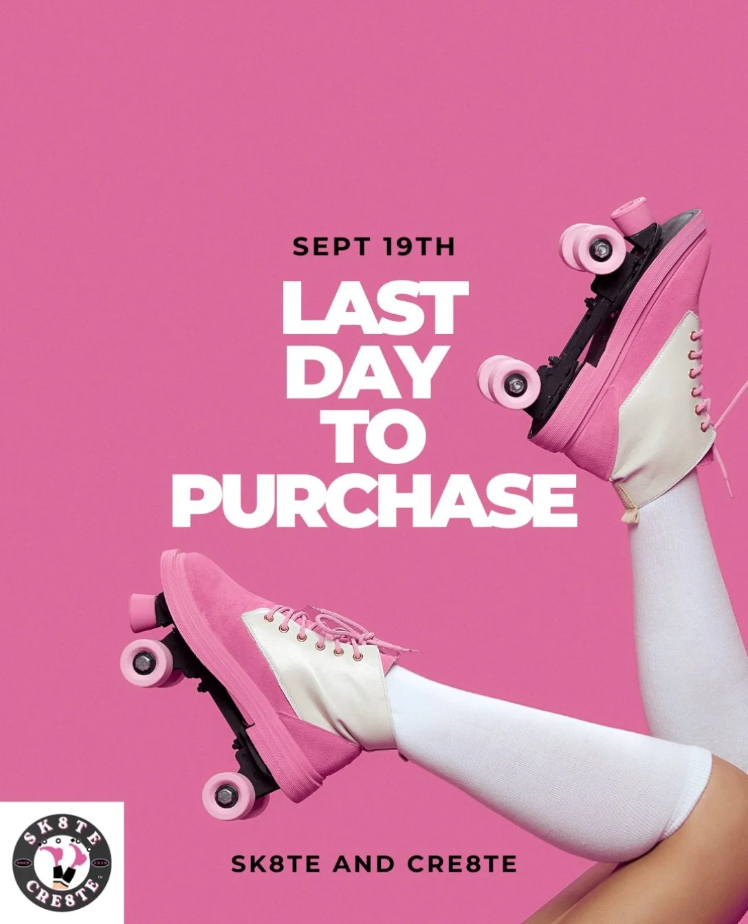 🚨 WAITED UNTIL THE LAST MINUTE? THIS IS IT! 🚨

It&rsquo;s the FINAL WEEK to grab your ticket to the 1st SK8TE and CRE8TE&trade;&mdash;and we&rsquo;re almost SOLD OUT! 🛼🔥

Put the phone 📱 DOWN. Lace the skates UP. Come enjoy two hours of music, g