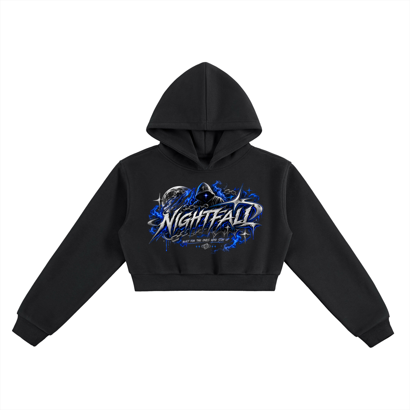 NightFall Original: Essential Cropped Hoodie
