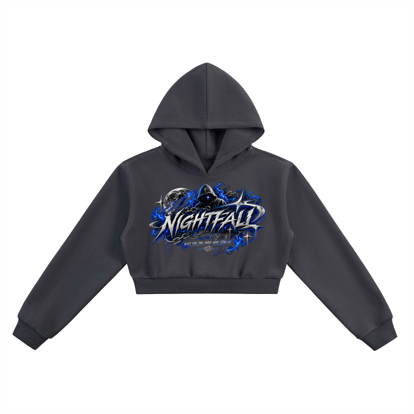 NightFall Original: Essential Cropped Hoodie