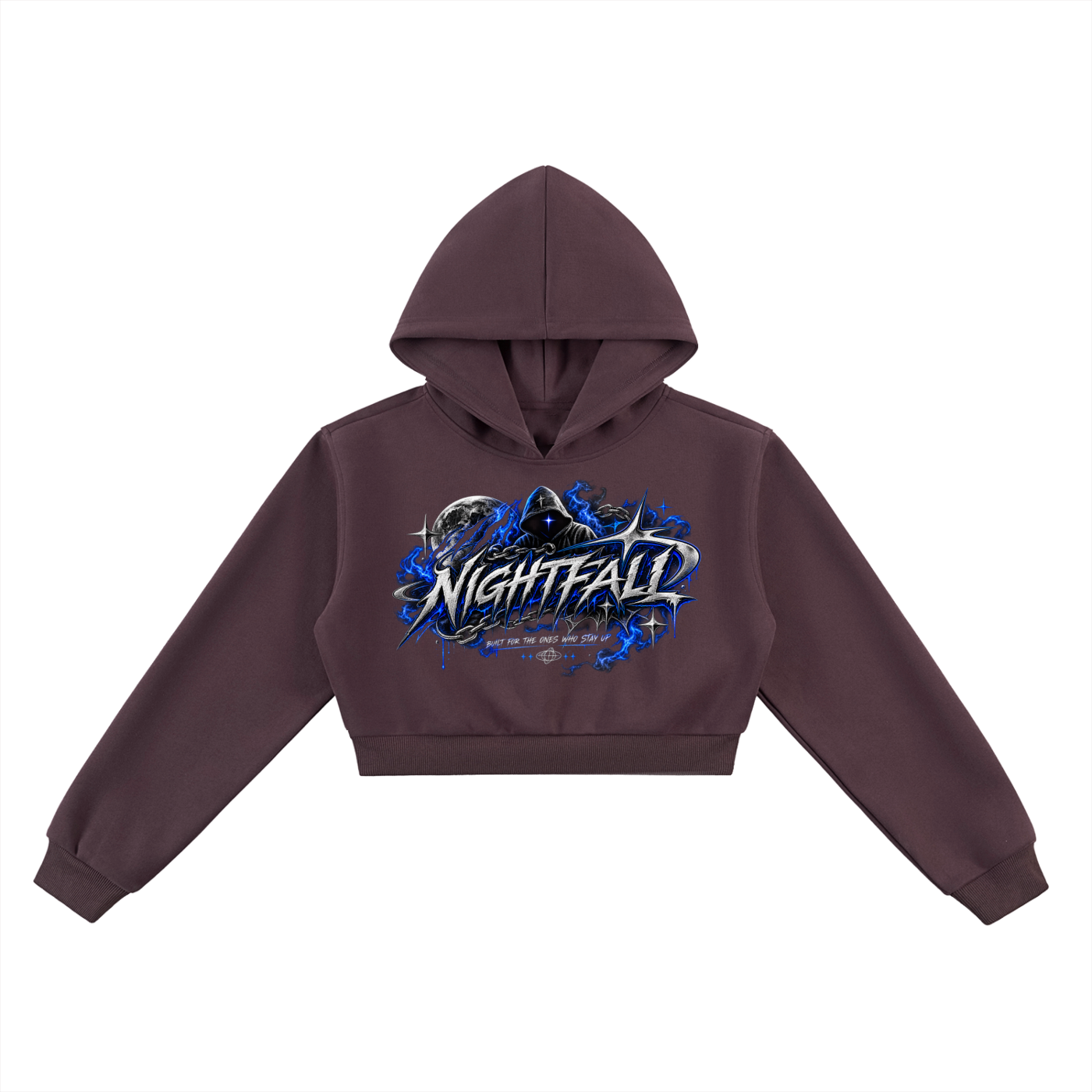 NightFall Original: Essential Cropped Hoodie