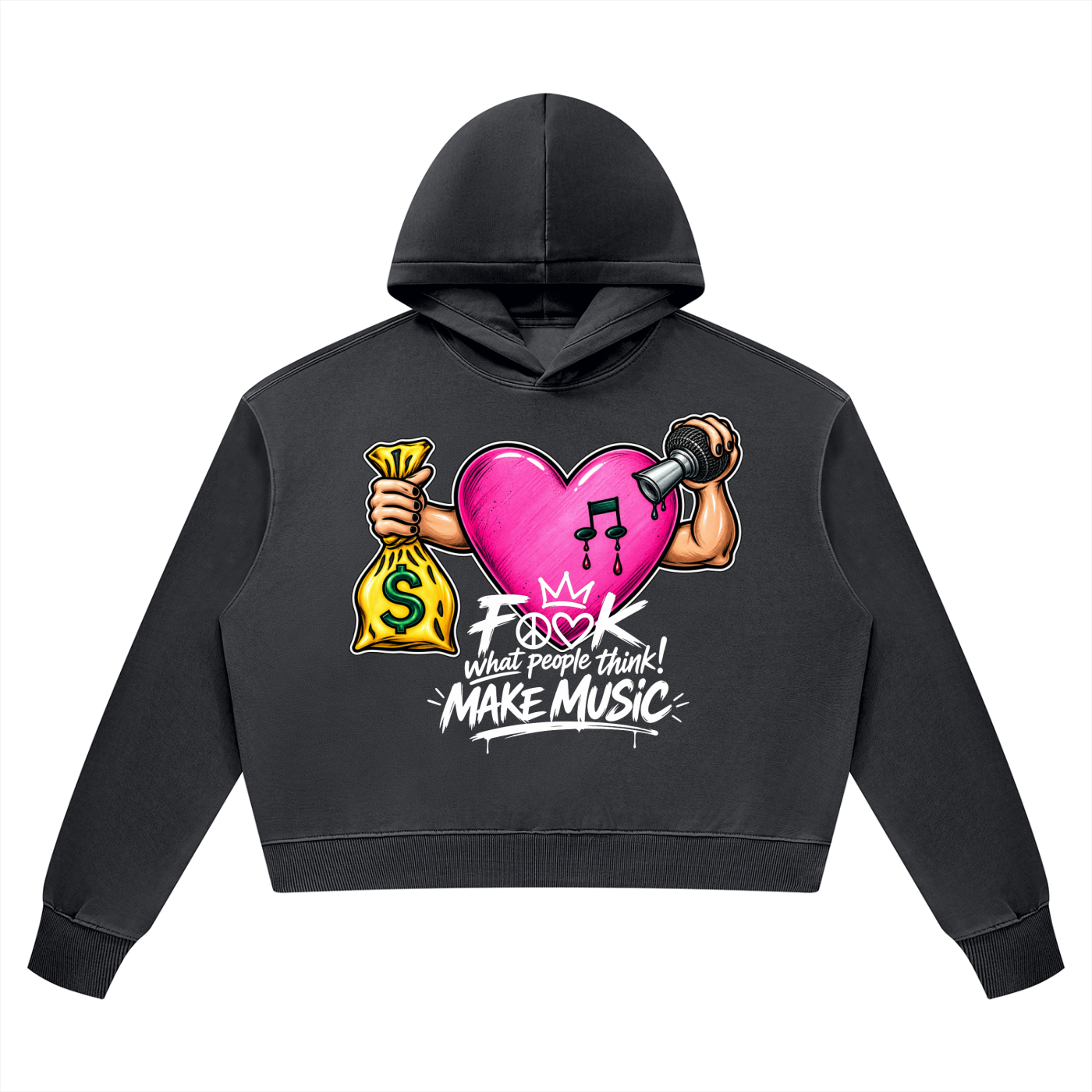 Trap Music Mach(Clean): Women’s Vintage Wash Heavyweight Hoodie