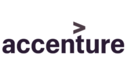 Logo of the word 'accenture' in purple lowercase letters