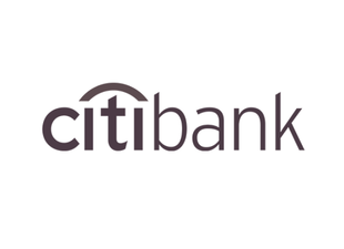 Citibank logo with stylized 'Citi' and 'bank' in lowercase letters