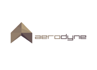 Aerodyne logo with a geometric stylized 'A' and the word 'aerodyne' in lowercase letters