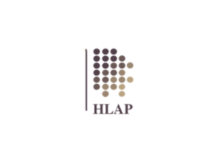 HLAP logo with brown and beige gradient circles forming a tree shape and the text 'HLAP' underneath.