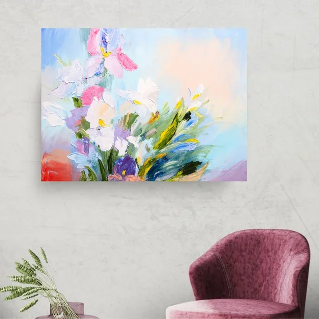 Pastel Floral Abstract Modern Aesthetic Art