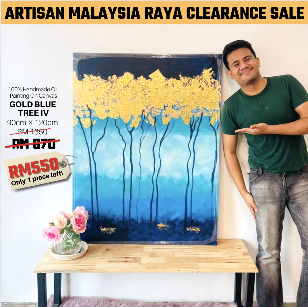 Gold Blue Tree IV