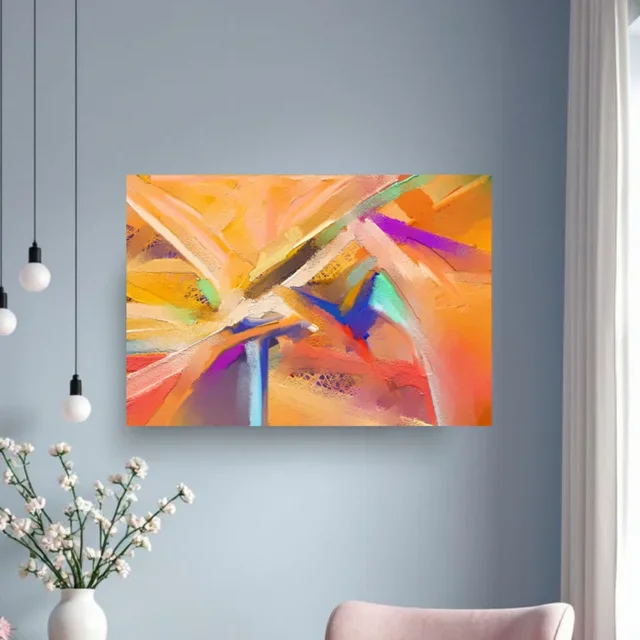 Modern Orange Aesthetic Abstract Art