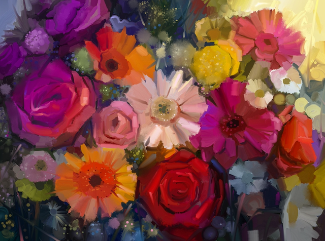 Colourful Modern Floral Abstract Art B.webp