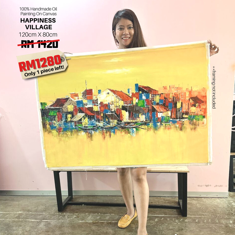 Happiness Village- Affordable Oil Painting by Artisan Malaysia.png