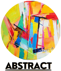 Colorful abstract geometric painting with vibrant colors and bold shapes.