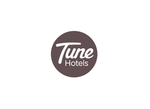 Tune Hotels logo on a white background