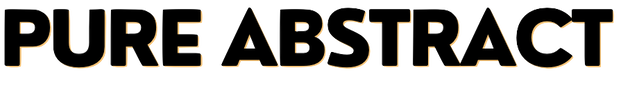 Text reading 'PURE ABSTRACT' in a black and gold gradient style