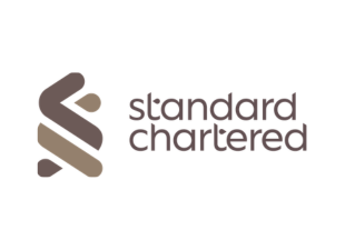 Standard Chartered logo with stylized 'S' symbol and the company name in lowercase letters