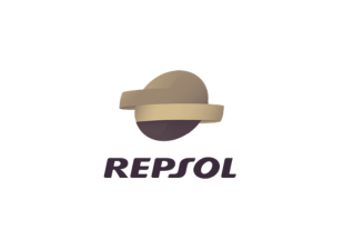 Repsol logo with stylized sphere and band