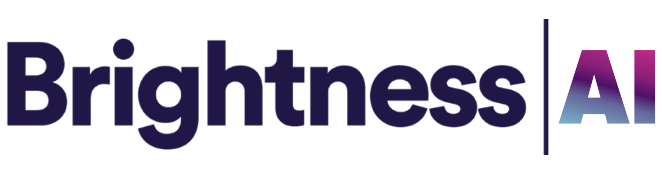 Logo avec le mot 'Brightness' en lettres noires et une lettre 'A' colorée à côté.