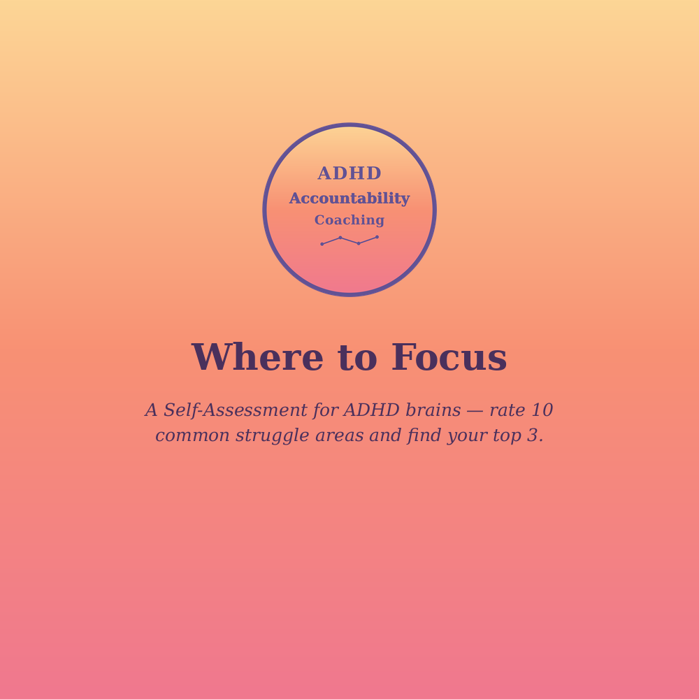 Where to Focus: A Self-Assessment Digital Download