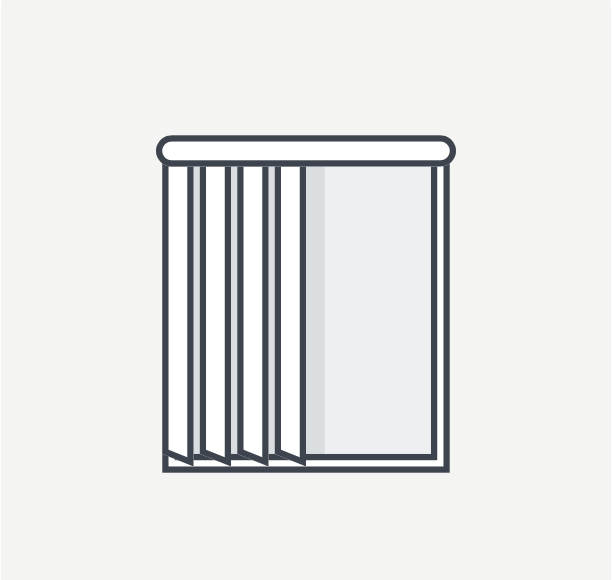 Geometric drawing of an outline square with sections divided by vertical, horizontal, and diagonal lines.