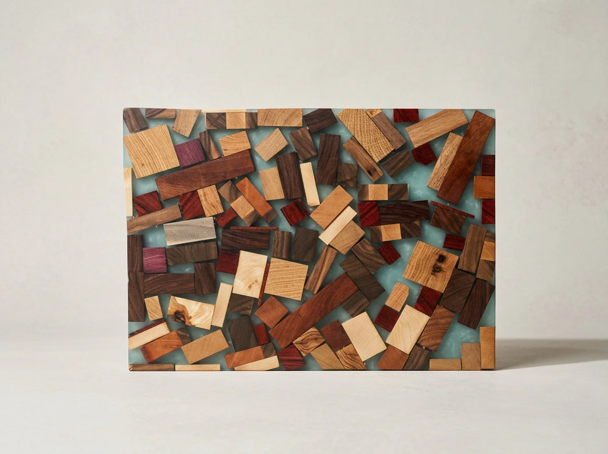 Wood Mosaic & Epoxy Board
