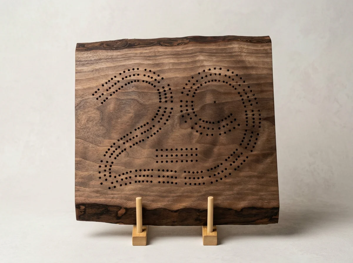 Round-Track Cribbage Board