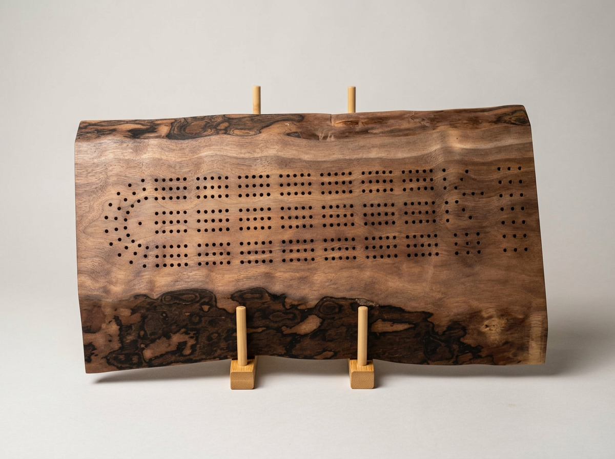 Live-Edge Cribbage Board