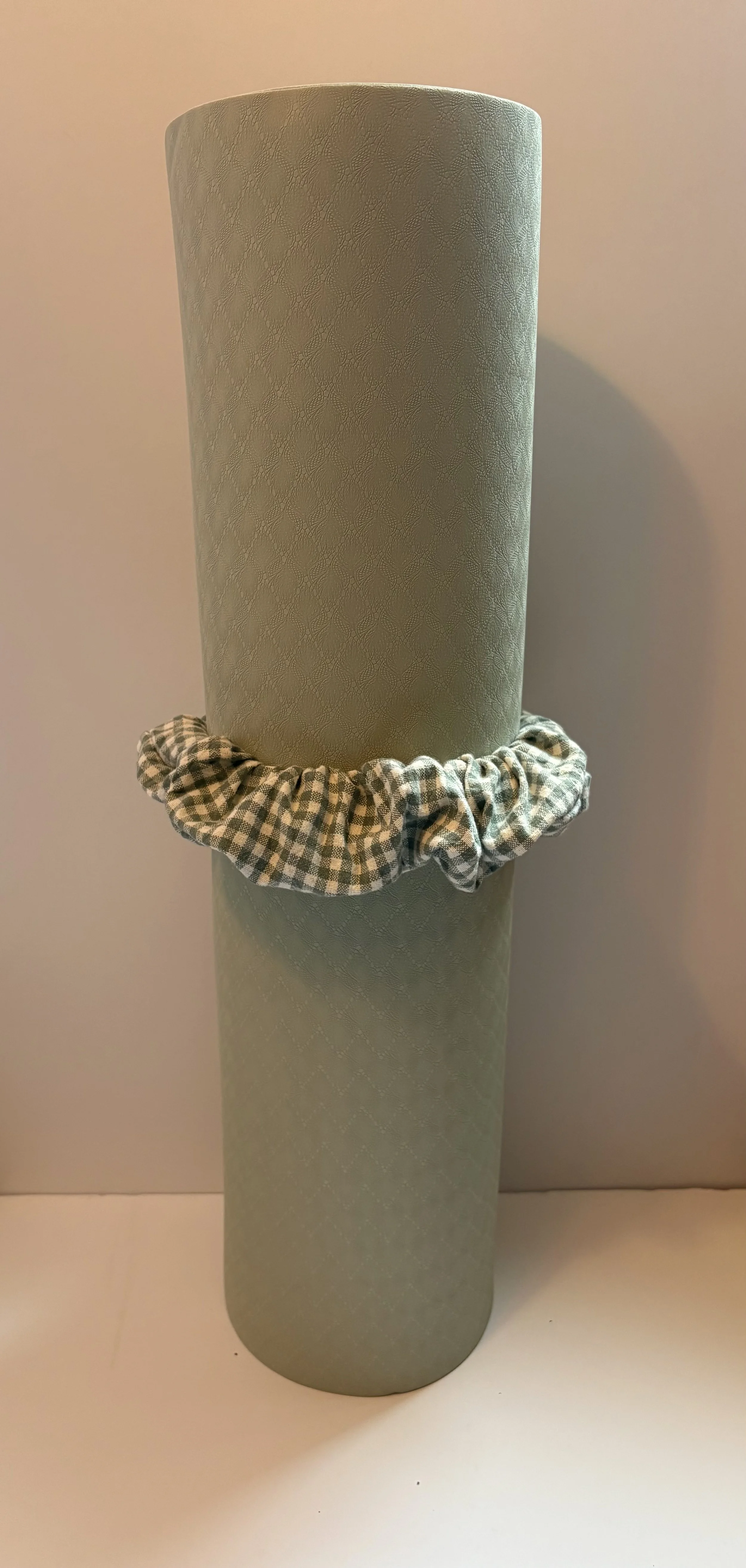 Green Gingham Yoga Mat Scrunchie 2.JPG