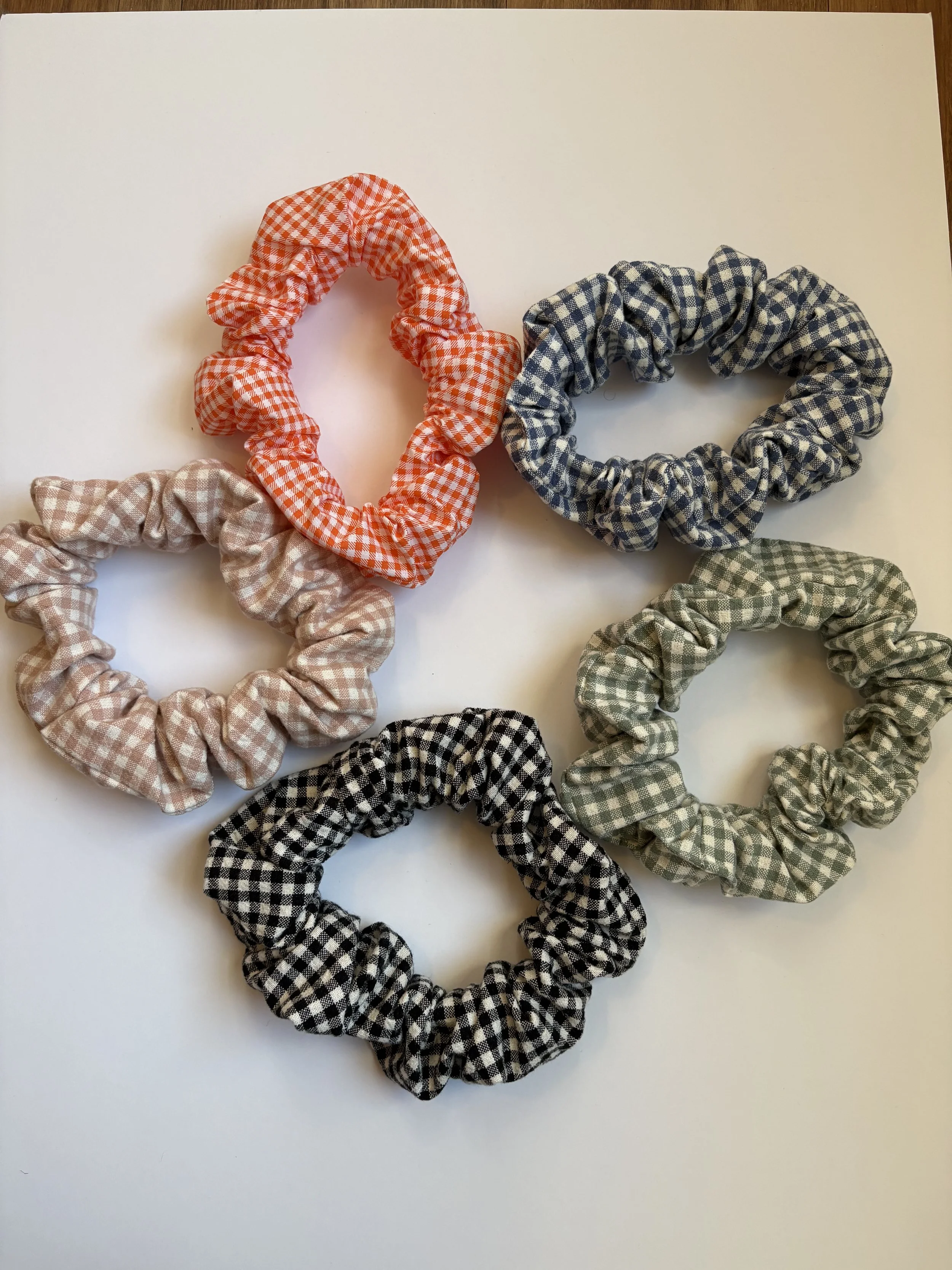 Gingham Yoga Mat Scrunchies
