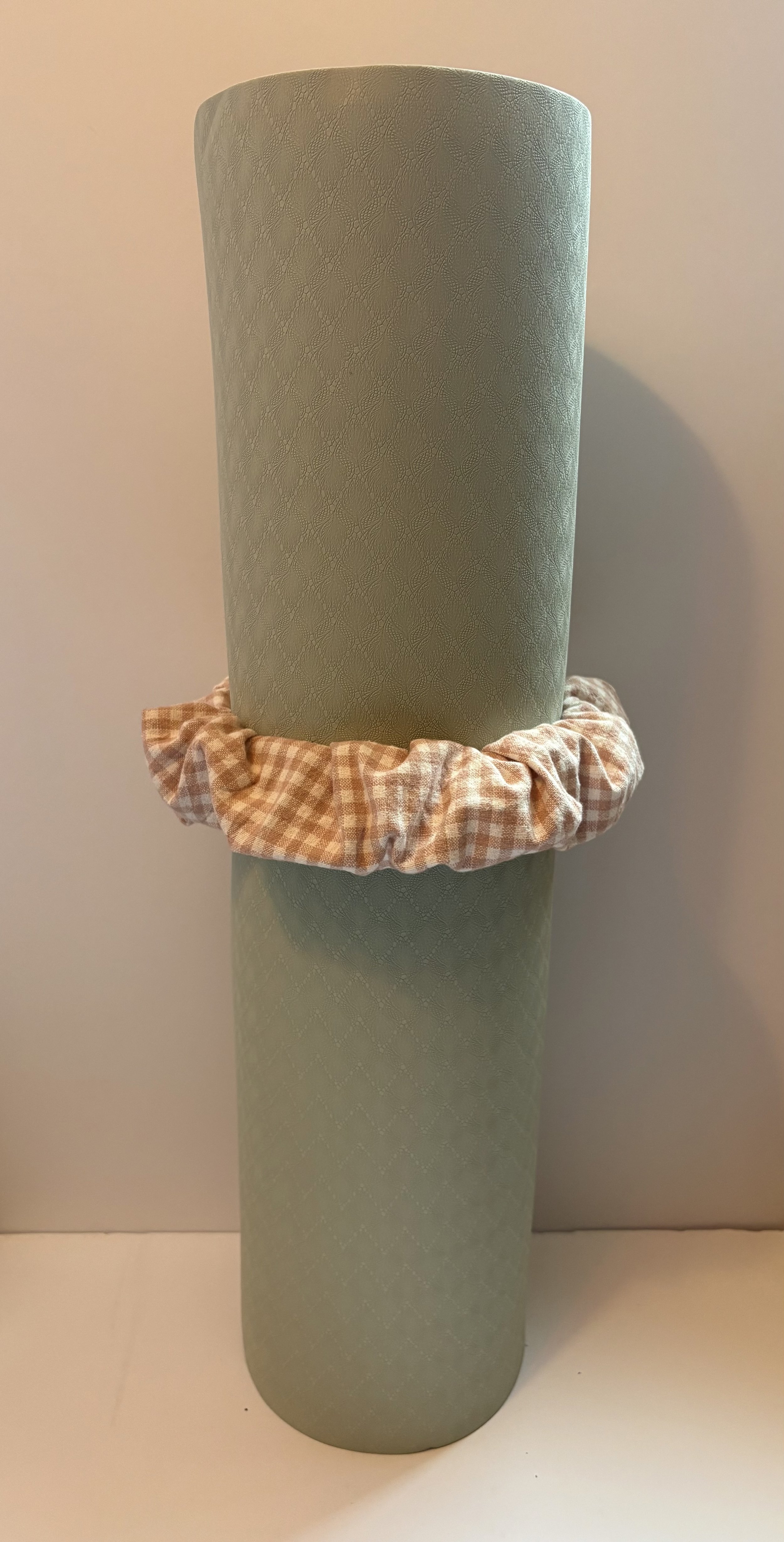 Pink Gingham Yoga Mat Scrunchie (2).JPG