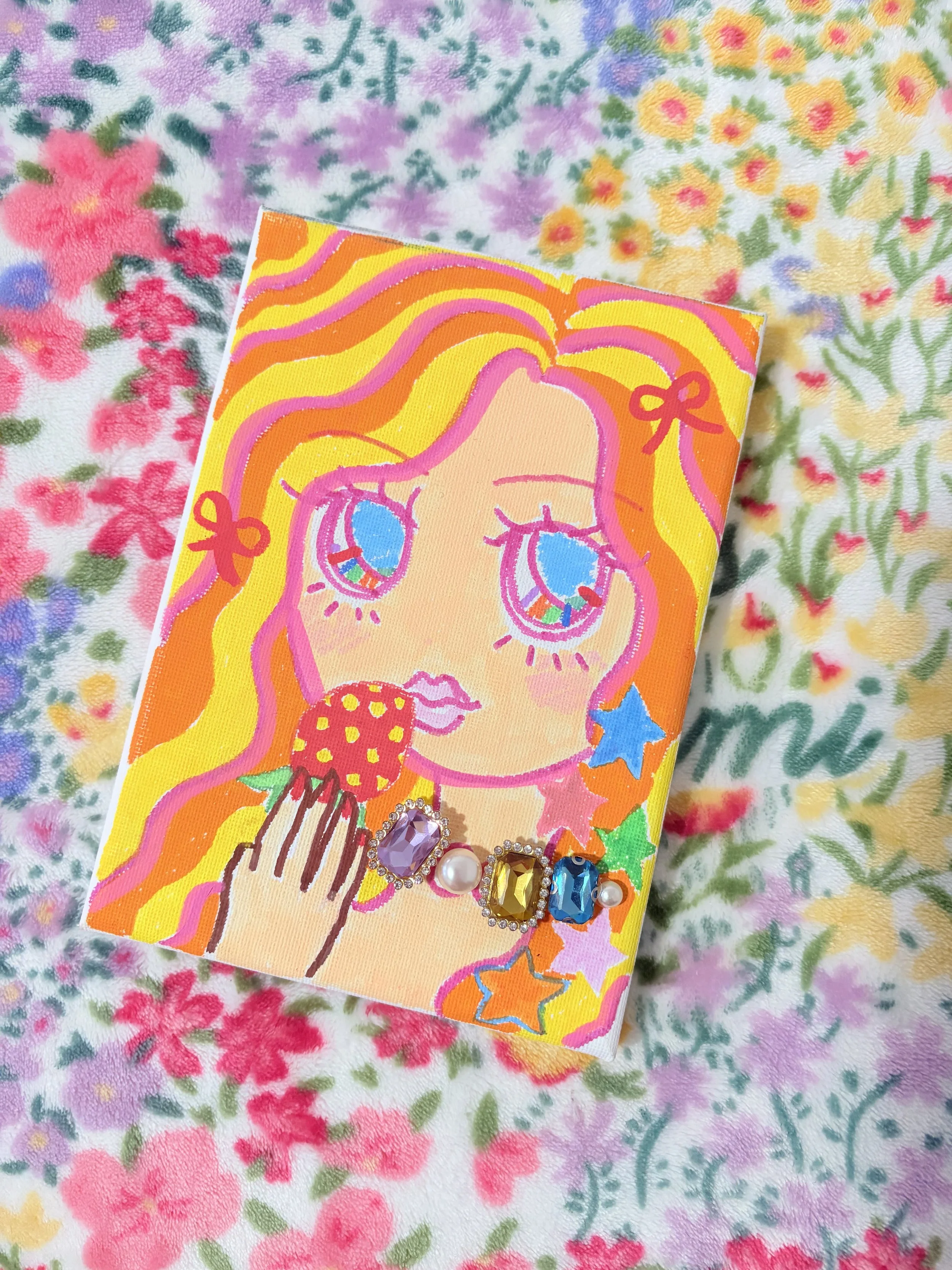 ˚₊‧꒰ა art portrait of you ໒꒱ ‧₊˚ 5x7" acrylic art + charms