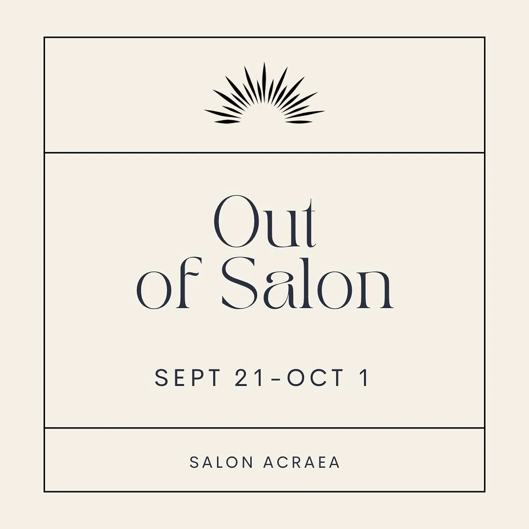 Hi friends! I will be out of salon September 21-October 1. Please be aware that I will not be responding to calls or texts during this time! I will promptly respond when I am back in salon on October 2nd!

I&rsquo;ll see y&rsquo;all then!!🥰
