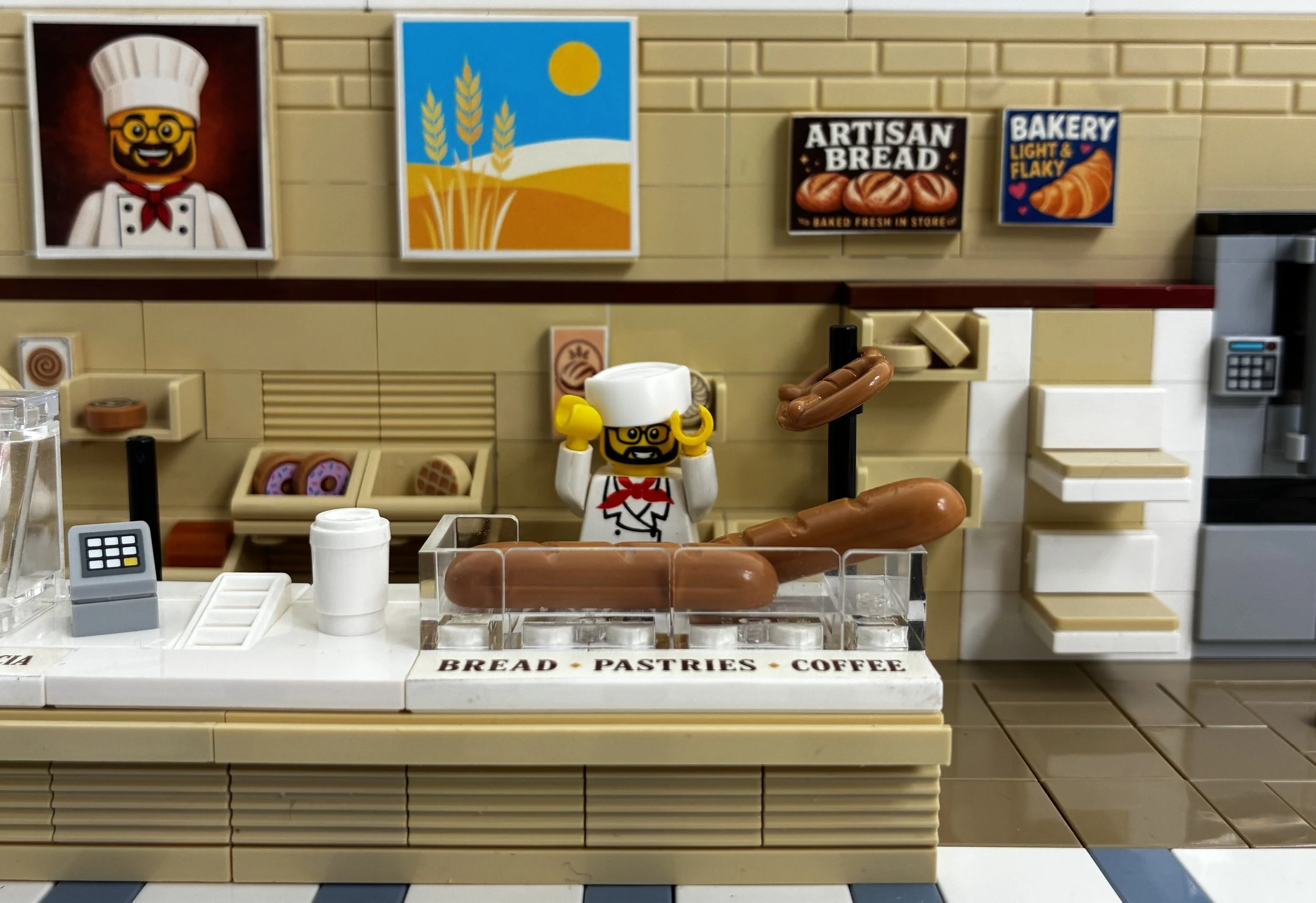 How to make a LEGO bakery look real