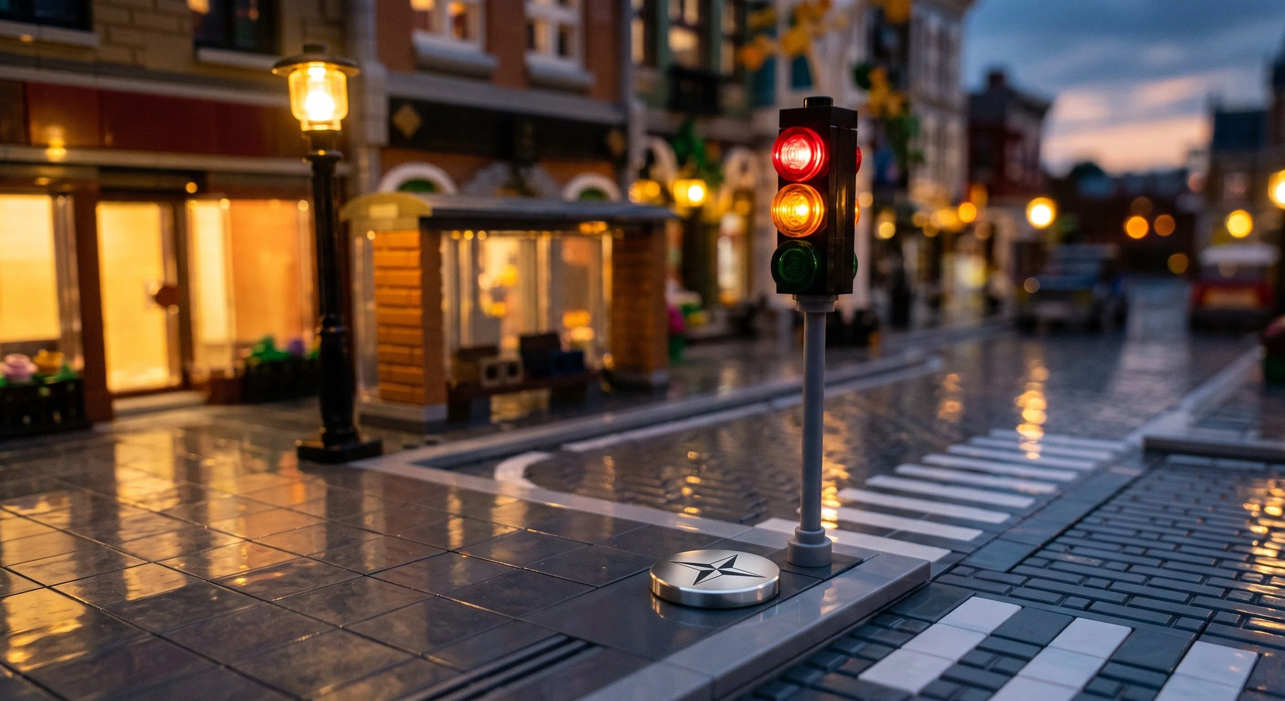 LEGO traffic lights: red, amber or green for your city junction