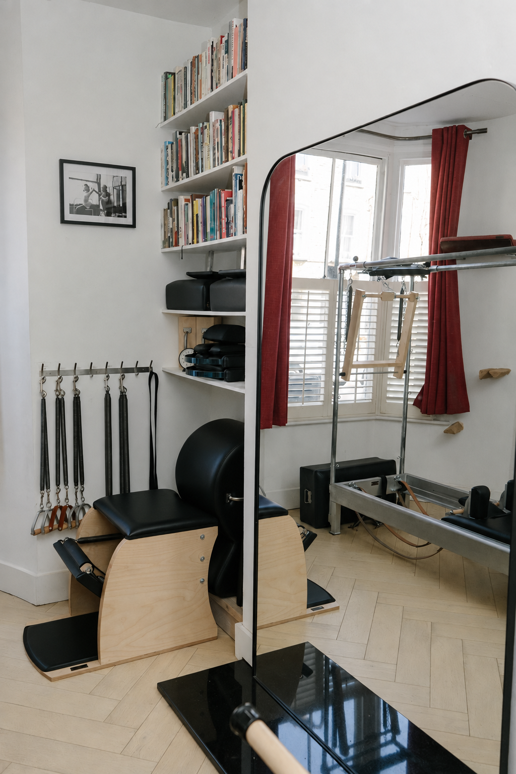 Chez Nous Pilates. Discover private classical pilates classes in Stoke Newington, Hackney. Move beyond the Reformer, train in a fully equipped Pilates studio.