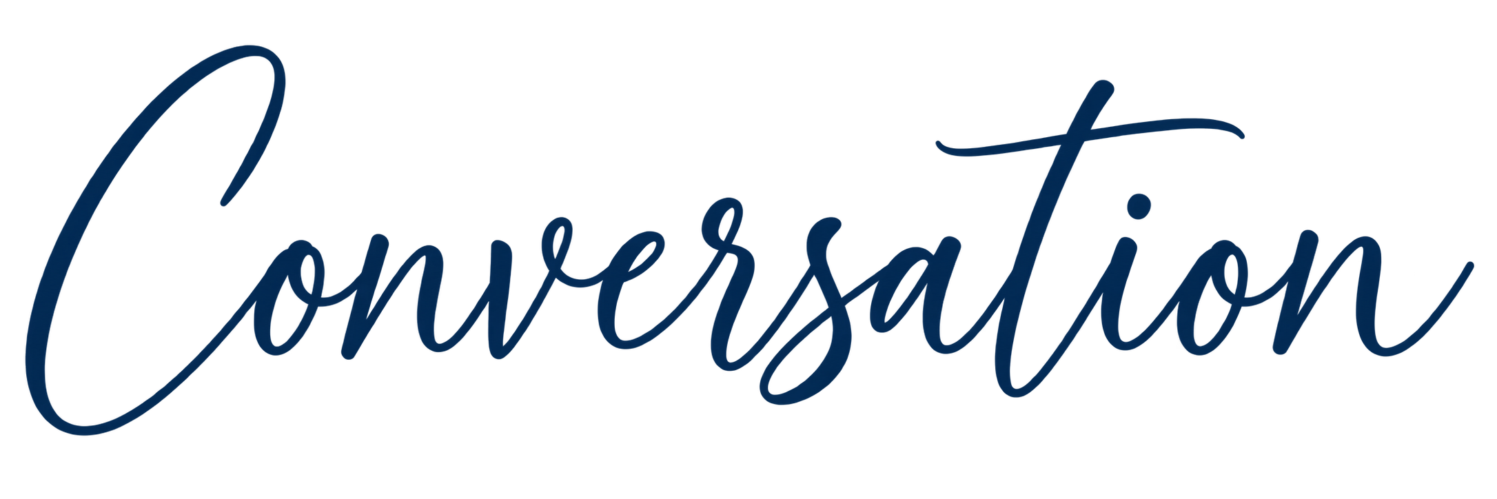 The word 'Conservation' written in elegant dark blue cursive script.