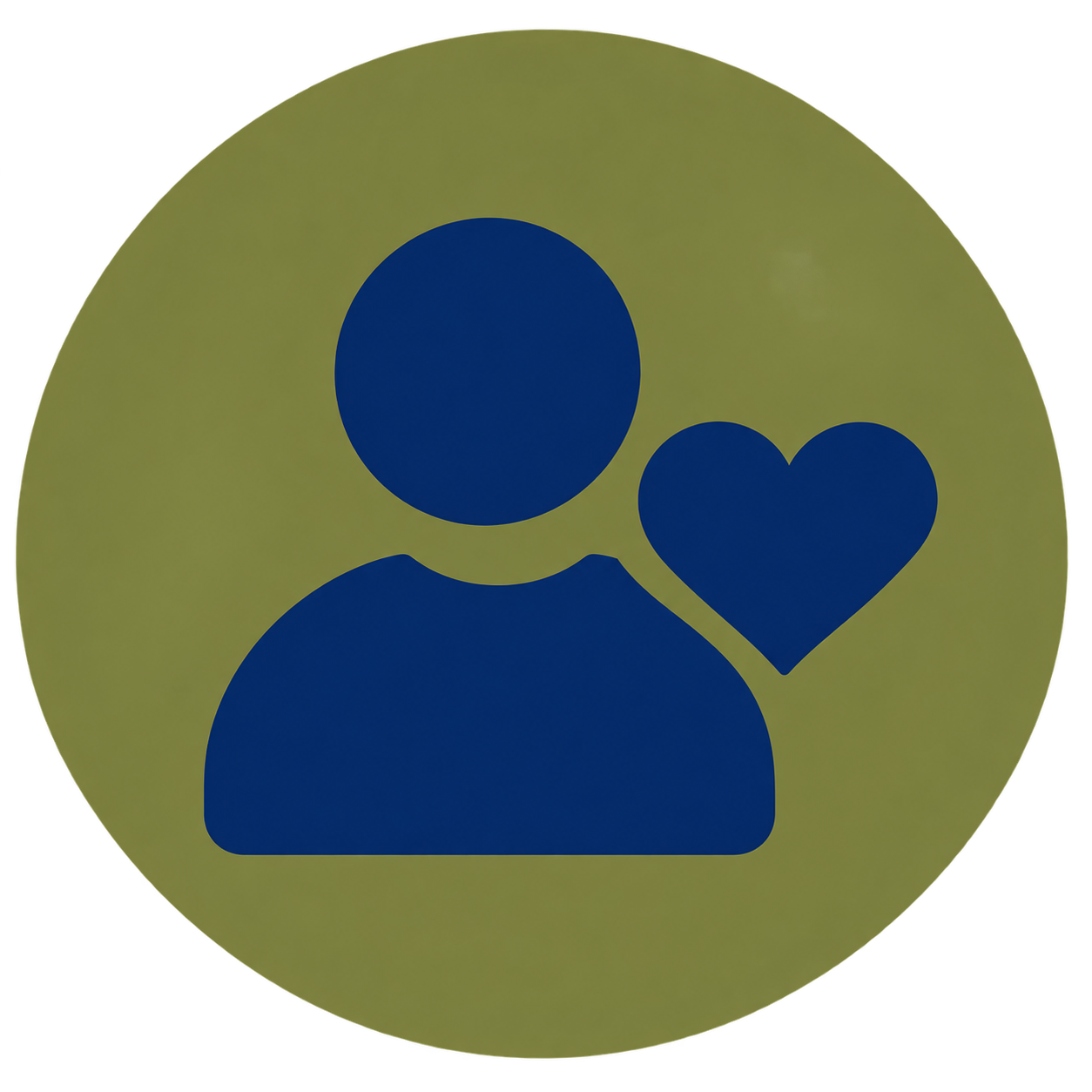 Profile icon with a person silhouette and a heart symbol.