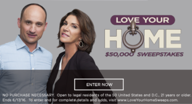 HGTV and Berkshire Hathaway HomeServices Love Your Home $50,000 Sweepstakes