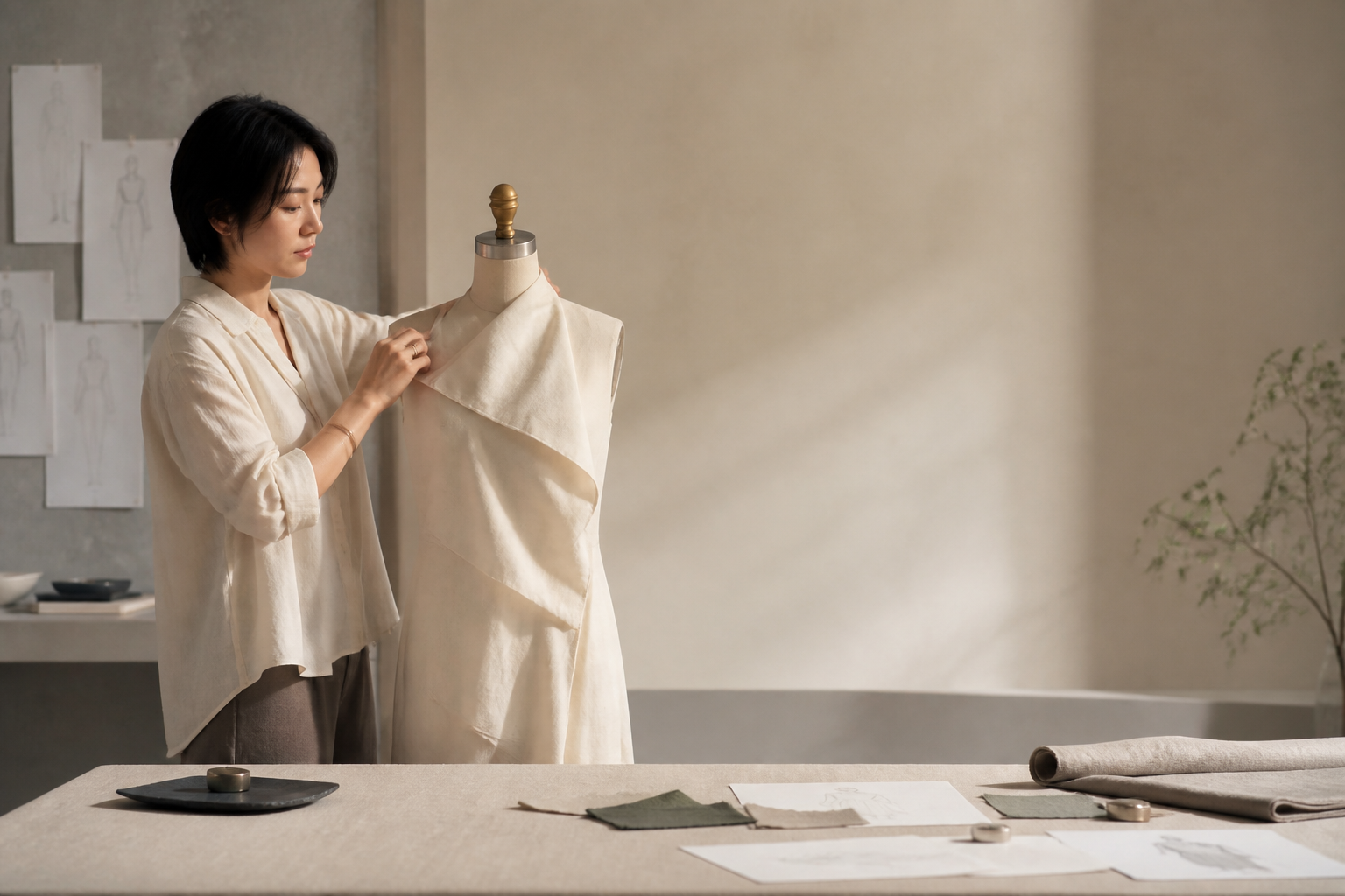 Independent designer working in a contemporary SHIWU studio