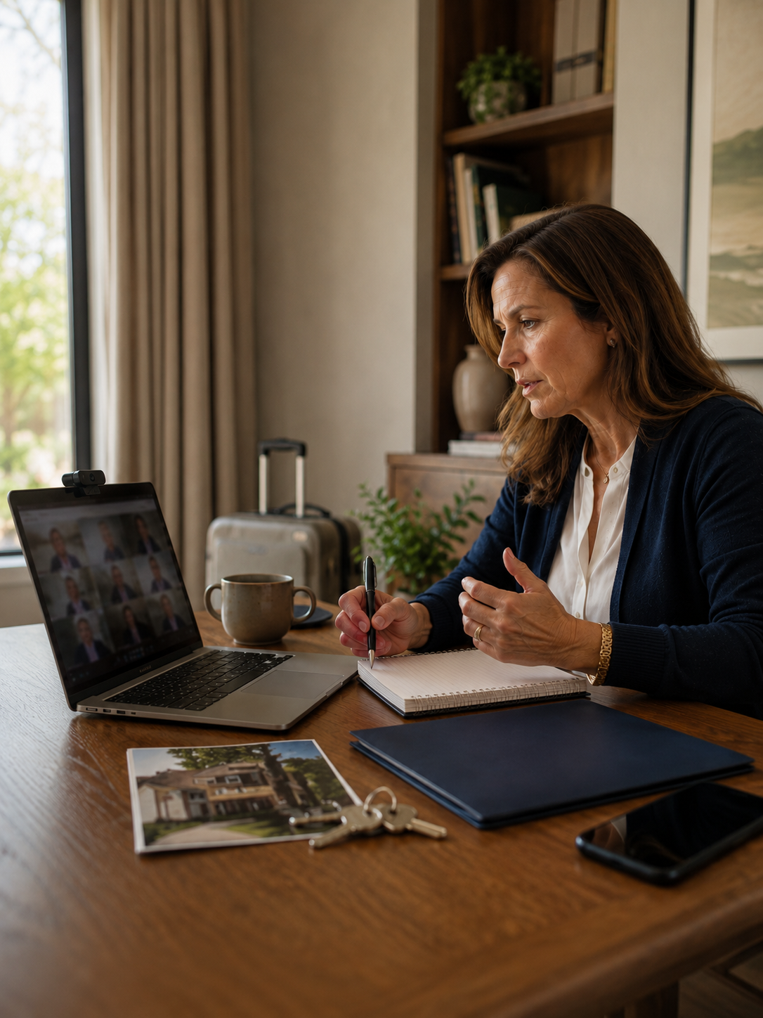Family transition coordinator organizing service tasks, documents, and follow-through