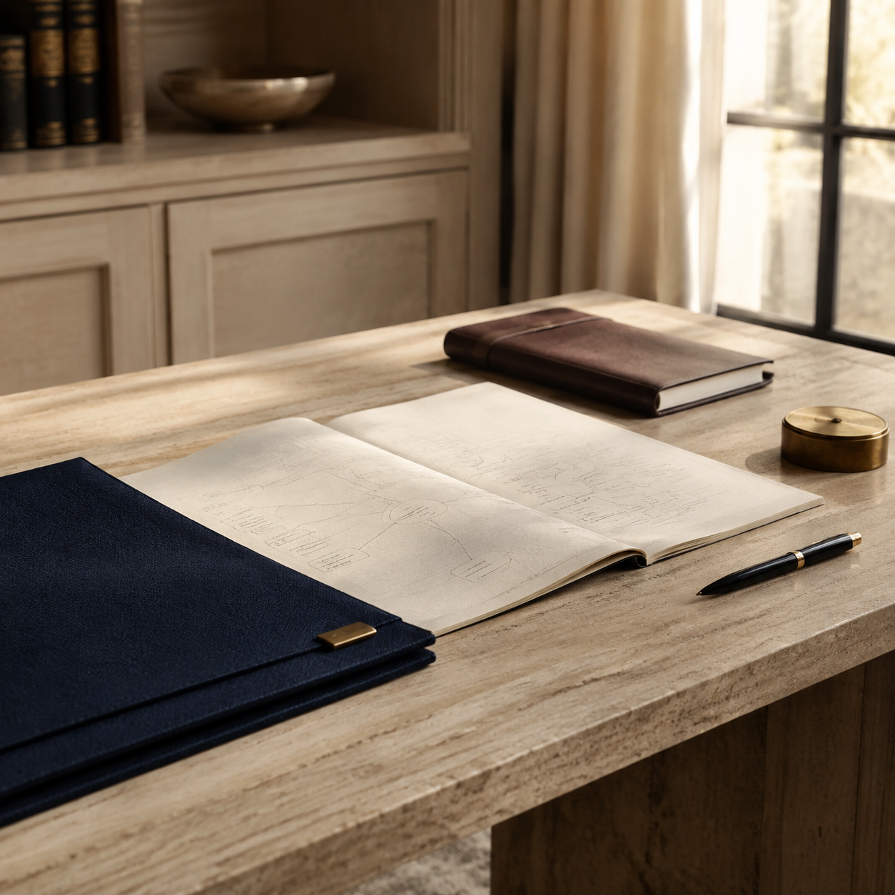 Probate questions, wills, deeds, tax records, and estate documents organized for a meeting with legal counsel