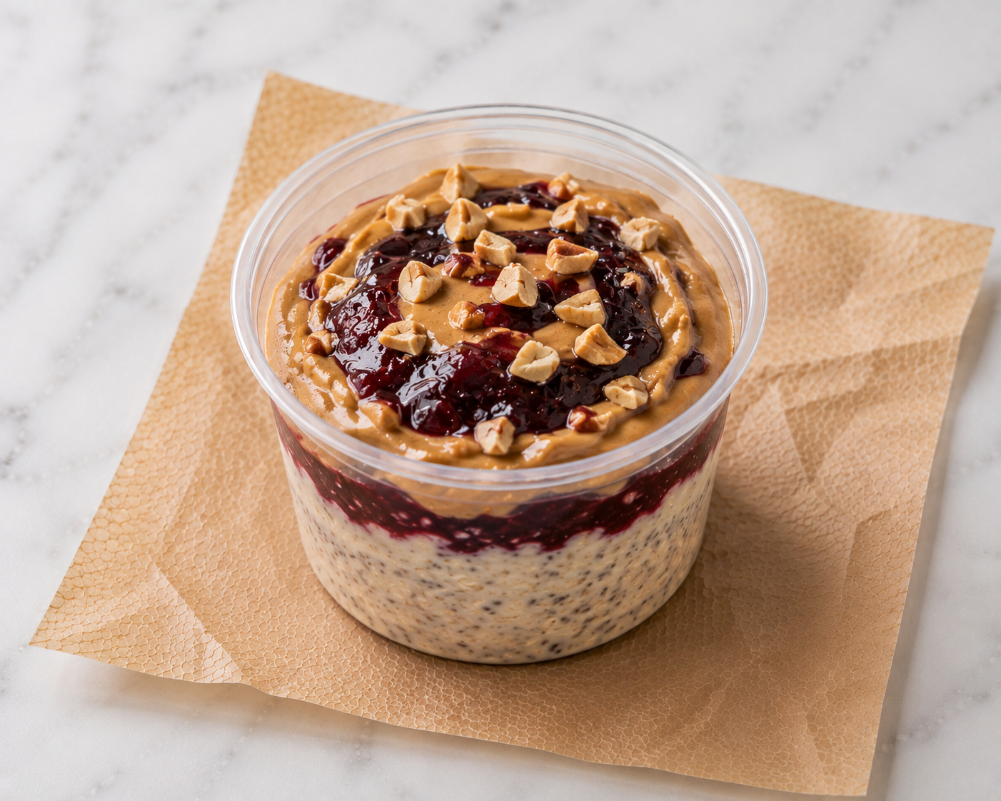 Peanut Butter & Jelly Overnight Oats