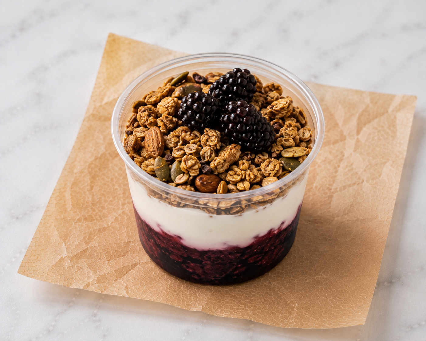 Yoghurt & Blackberry Granola Pot