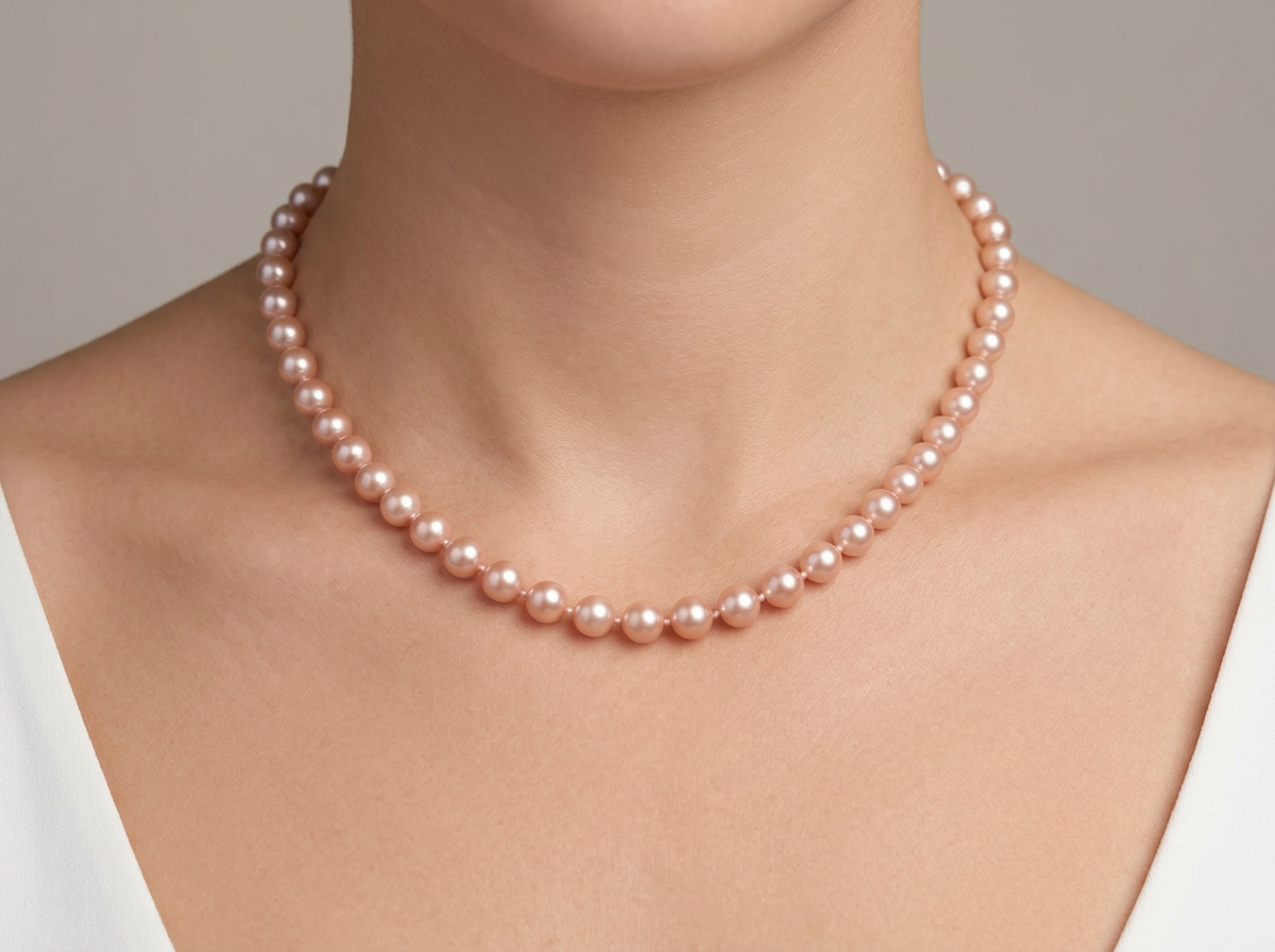 Elegant Pink South Sea Pearl Necklace