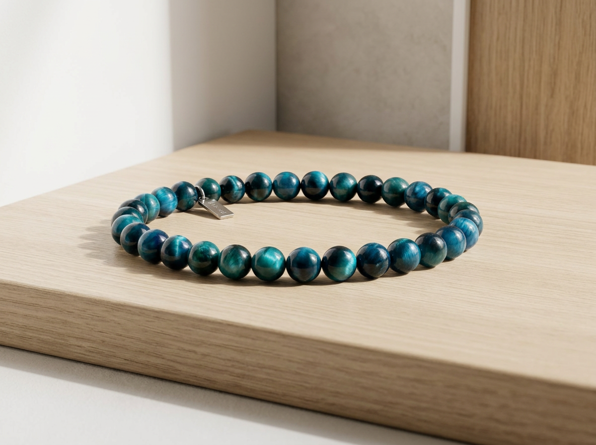 6mm Blue Tiger's Eye Bracelet