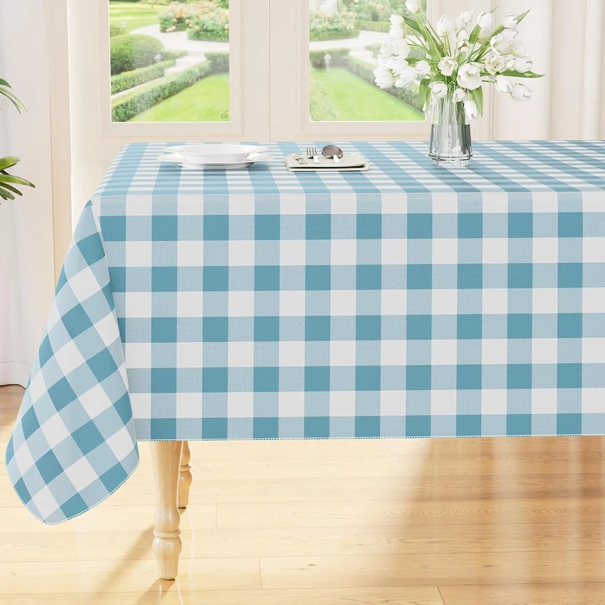 Vinyl tablecloth (covers more space)
