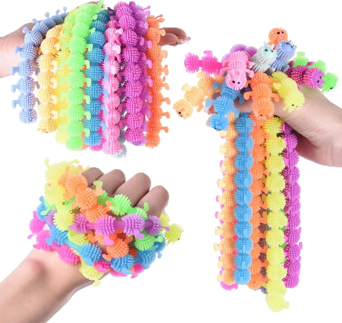Caterpillar stretchy strings