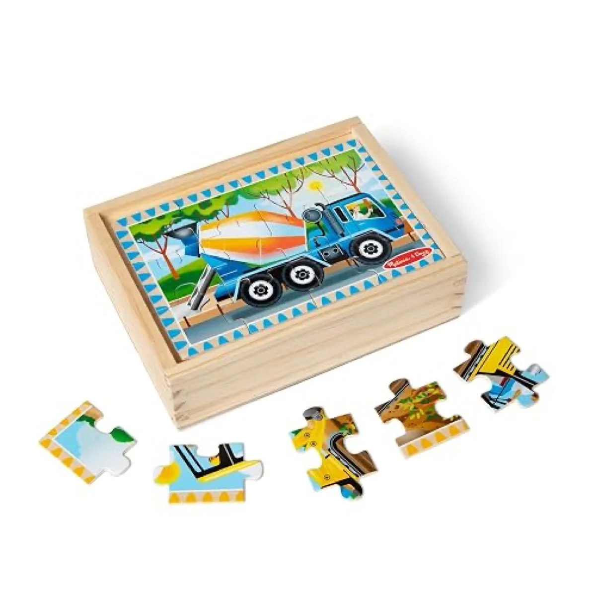 Construction trucks 12 piece puzzles