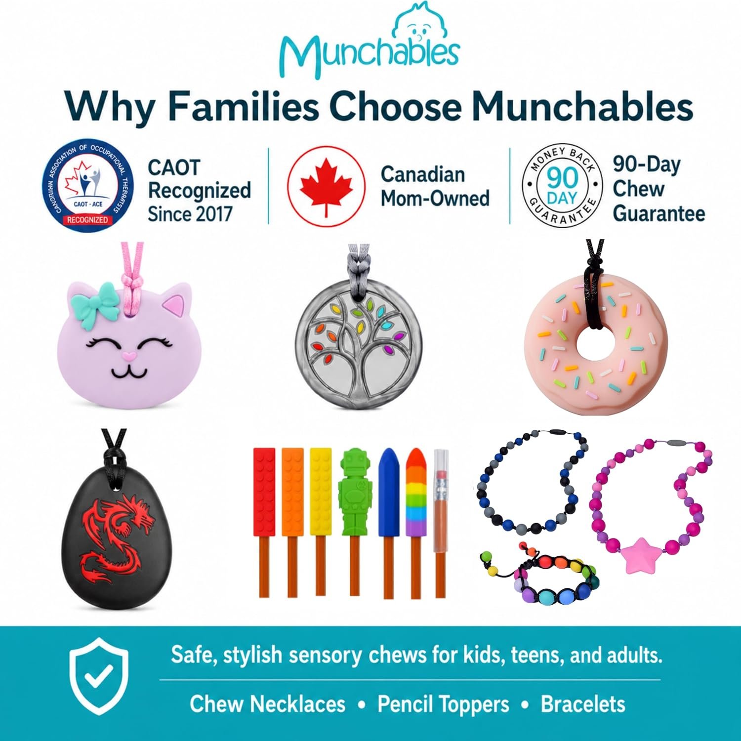 Chew necklaces or chewable items